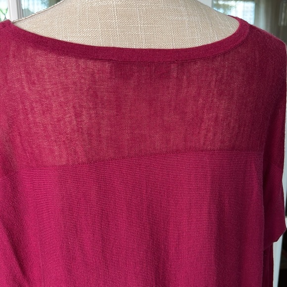 LOFT lightweight 3/4 sleeve sweater, berry, size S - Picture 4 of 6